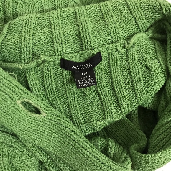 Majora Green Cable Knit ButtonDown Fitted Cardigan - Picture 10 of 11